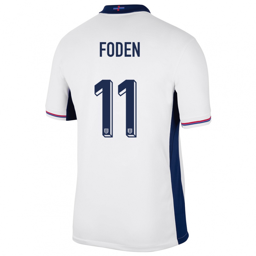 Kandiny Kinder England Phil Foden #11 Weiß Heimtrikot Trikot 24-26 T-Shirt