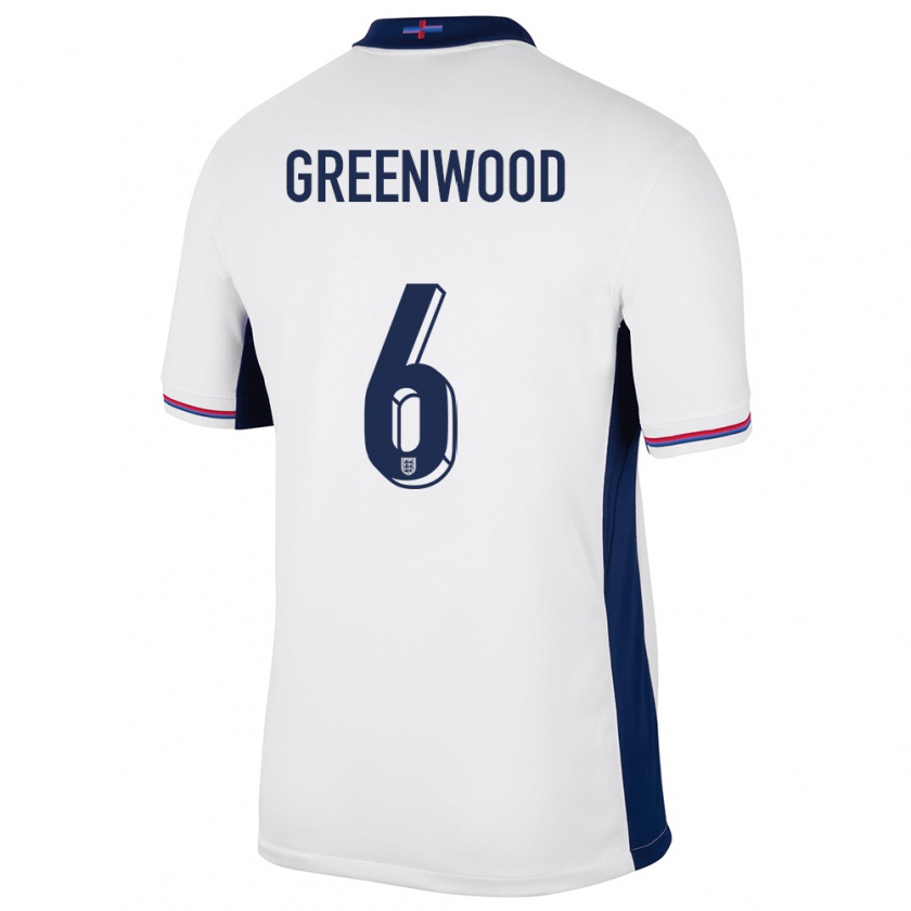 Kandiny Kinder England Alex Greenwood #6 Weiß Heimtrikot Trikot 24-26 T-Shirt