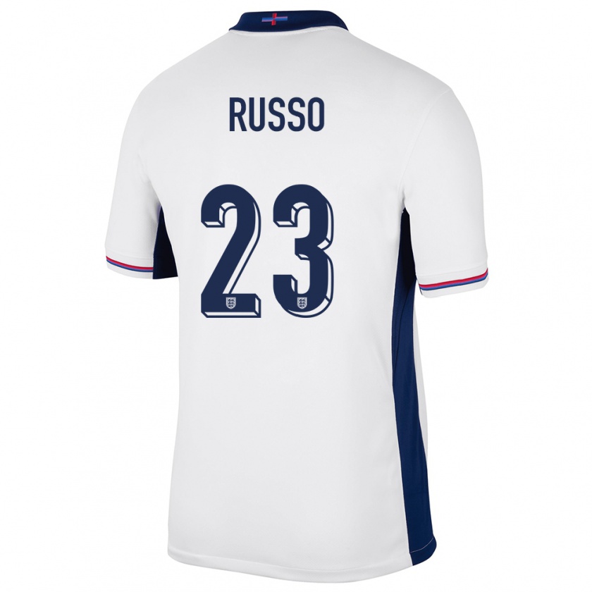 Kandiny Kinder England Alessia Russo #23 Weiß Heimtrikot Trikot 24-26 T-Shirt