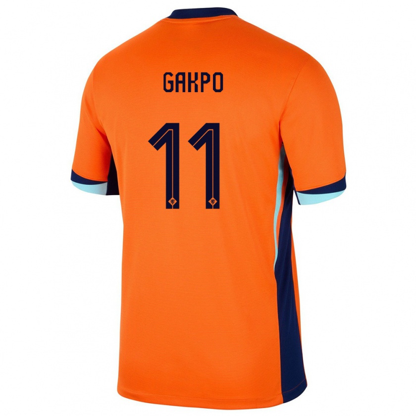 Kandiny Kinder Niederlande Cody Gakpo #11 Orange Heimtrikot Trikot 24-26 T-Shirt