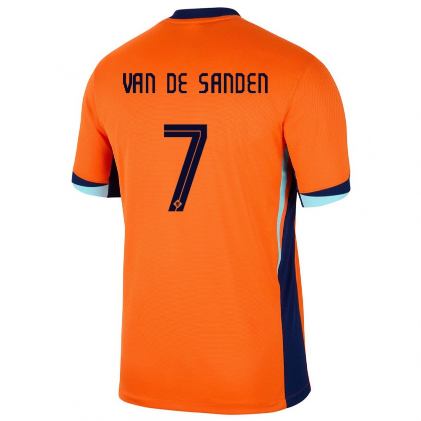 Kandiny Kinder Niederlande Shanice Van De Sanden #7 Orange Heimtrikot Trikot 24-26 T-Shirt