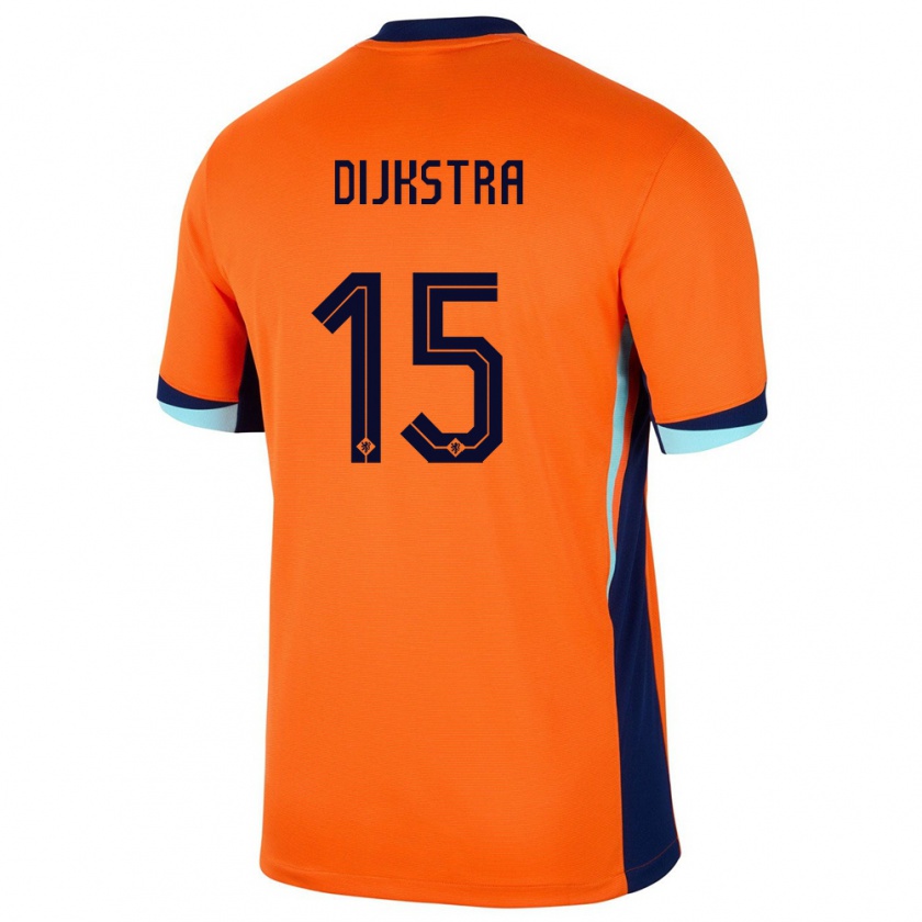 Kandiny Kinder Niederlande Caitlin Dijkstra #15 Orange Heimtrikot Trikot 24-26 T-Shirt