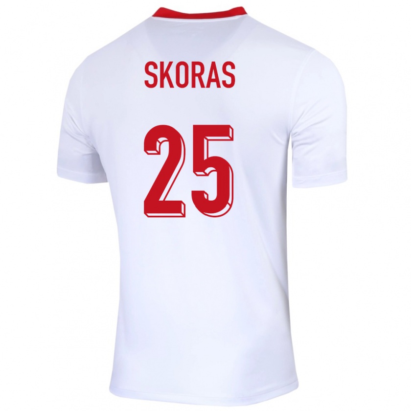Kandiny Kinder Polen Michal Skoras #25 Weiß Heimtrikot Trikot 24-26 T-Shirt