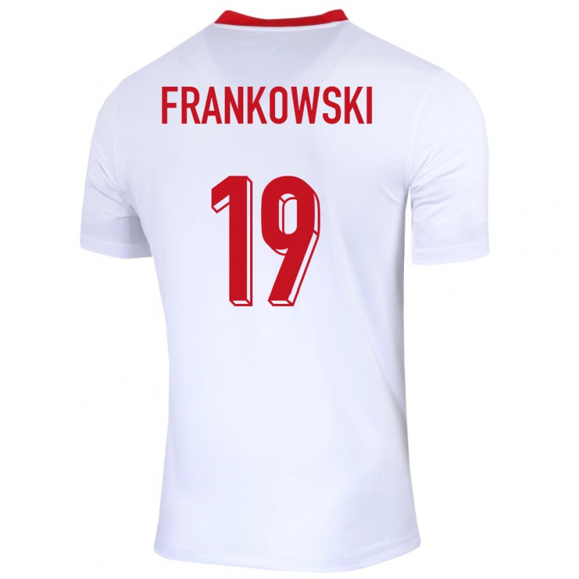 Kandiny Kinder Polen Przemyslaw Frankowski #19 Weiß Heimtrikot Trikot 24-26 T-Shirt