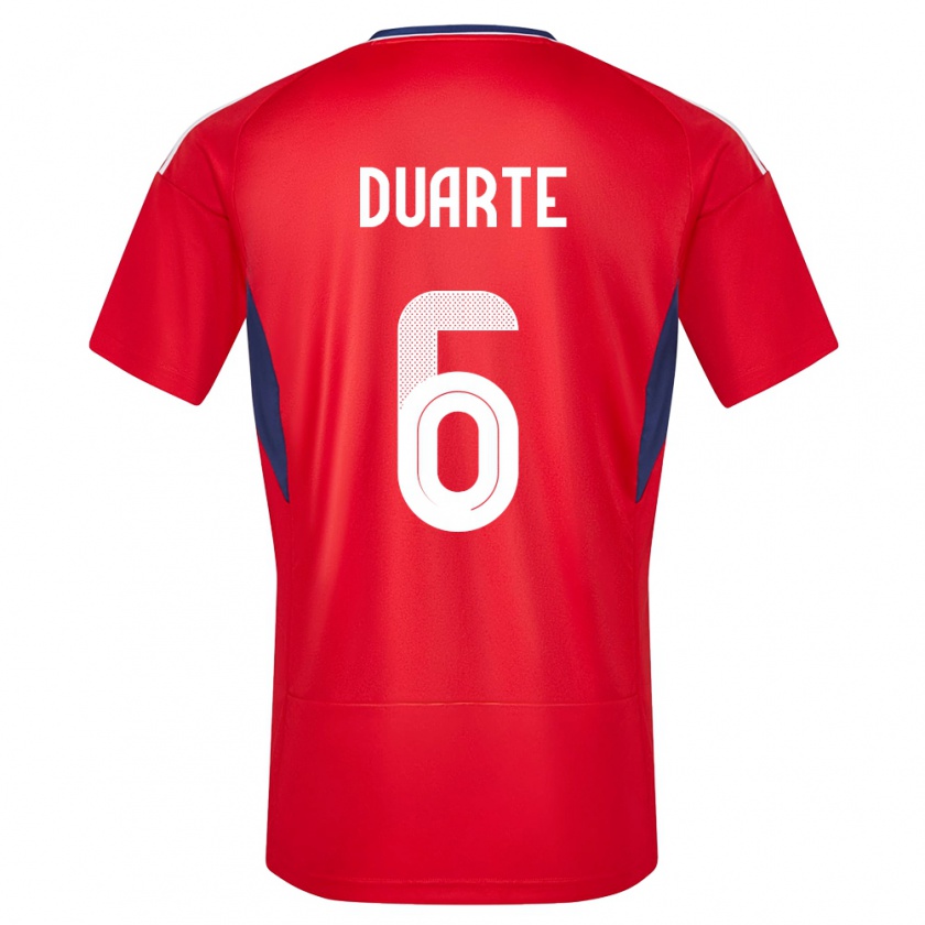 Kandiny Kinder Costa Rica Oscar Duarte #6 Rot Heimtrikot Trikot 24-26 T-Shirt