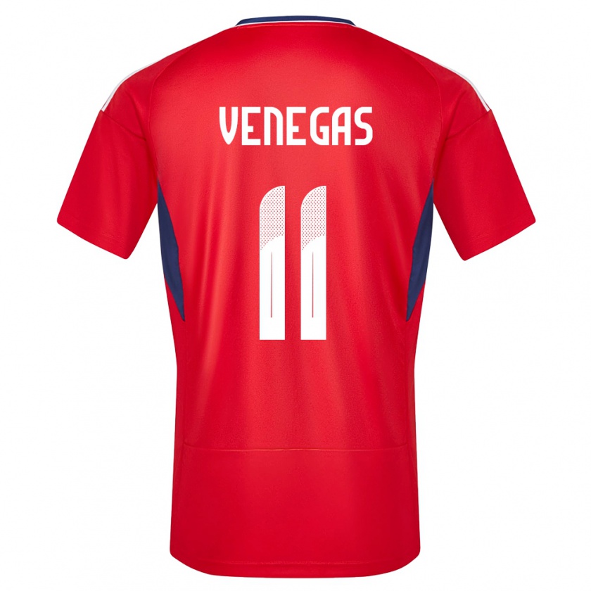 Kandiny Kinder Costa Rica Johan Venegas #11 Rot Heimtrikot Trikot 24-26 T-Shirt