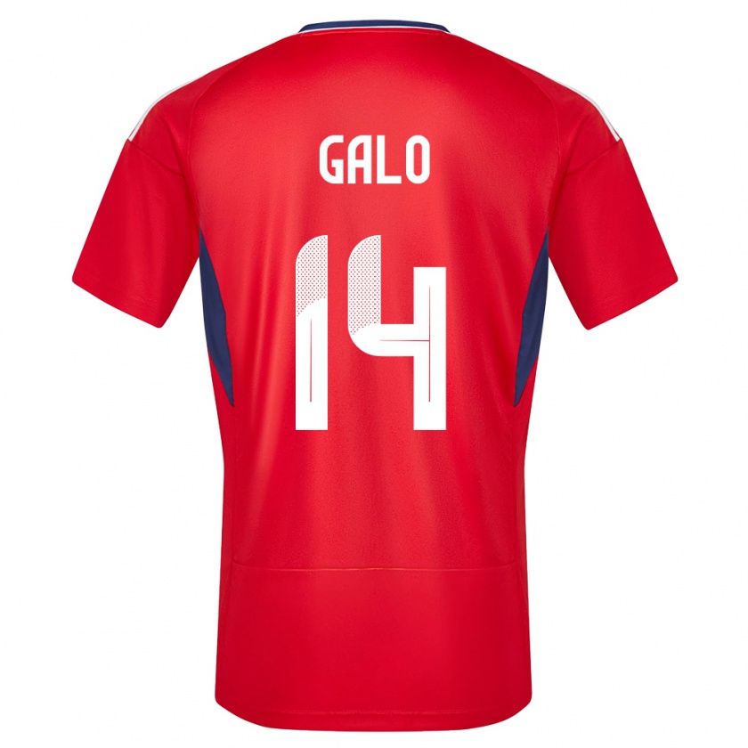 Kandiny Kinder Costa Rica Orlando Galo #14 Rot Heimtrikot Trikot 24-26 T-Shirt