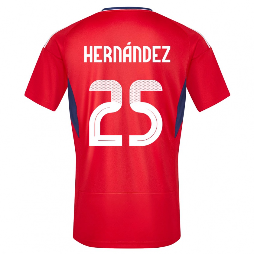 Kandiny Kinder Costa Rica Anthony Hernandez #25 Rot Heimtrikot Trikot 24-26 T-Shirt