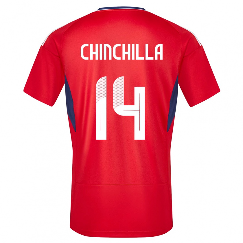 Kandiny Kinder Costa Rica Priscila Chinchilla #14 Rot Heimtrikot Trikot 24-26 T-Shirt