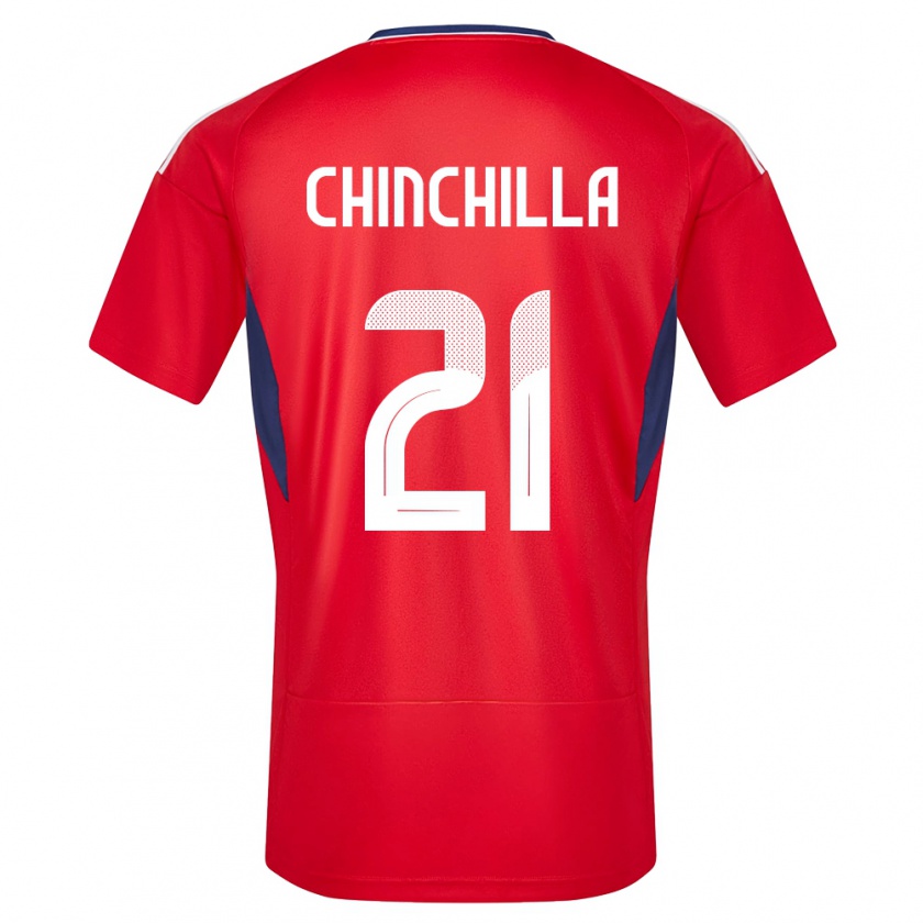 Kandiny Kinder Costa Rica Viviana Chinchilla #21 Rot Heimtrikot Trikot 24-26 T-Shirt