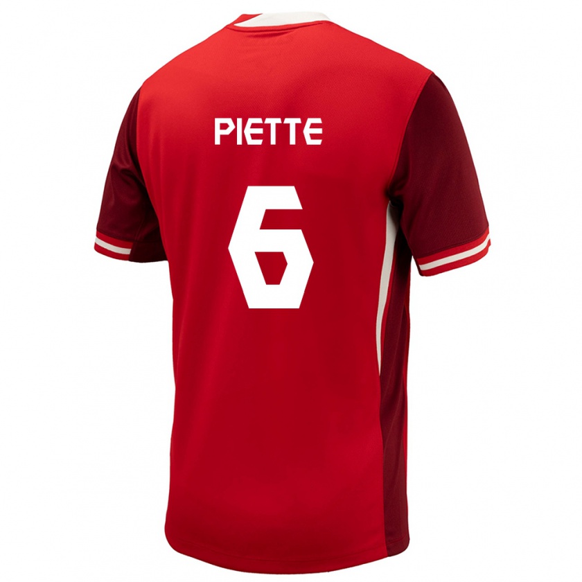 Kandiny Kinder Kanada Samuel Piette #6 Rot Heimtrikot Trikot 24-26 T-Shirt