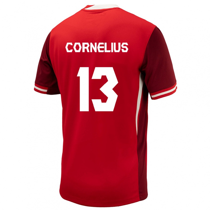 Kandiny Kinder Kanada Derek Cornelius #13 Rot Heimtrikot Trikot 24-26 T-Shirt