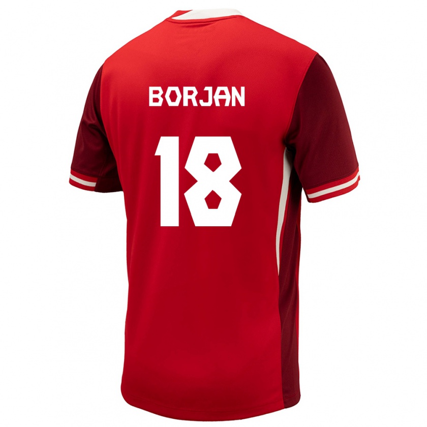 Kandiny Kinder Kanada Milan Borjan #18 Rot Heimtrikot Trikot 24-26 T-Shirt