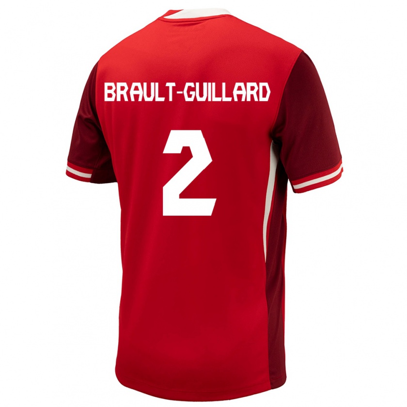 Kandiny Kinder Kanada Zachary Brault-Guillard #2 Rot Heimtrikot Trikot 24-26 T-Shirt