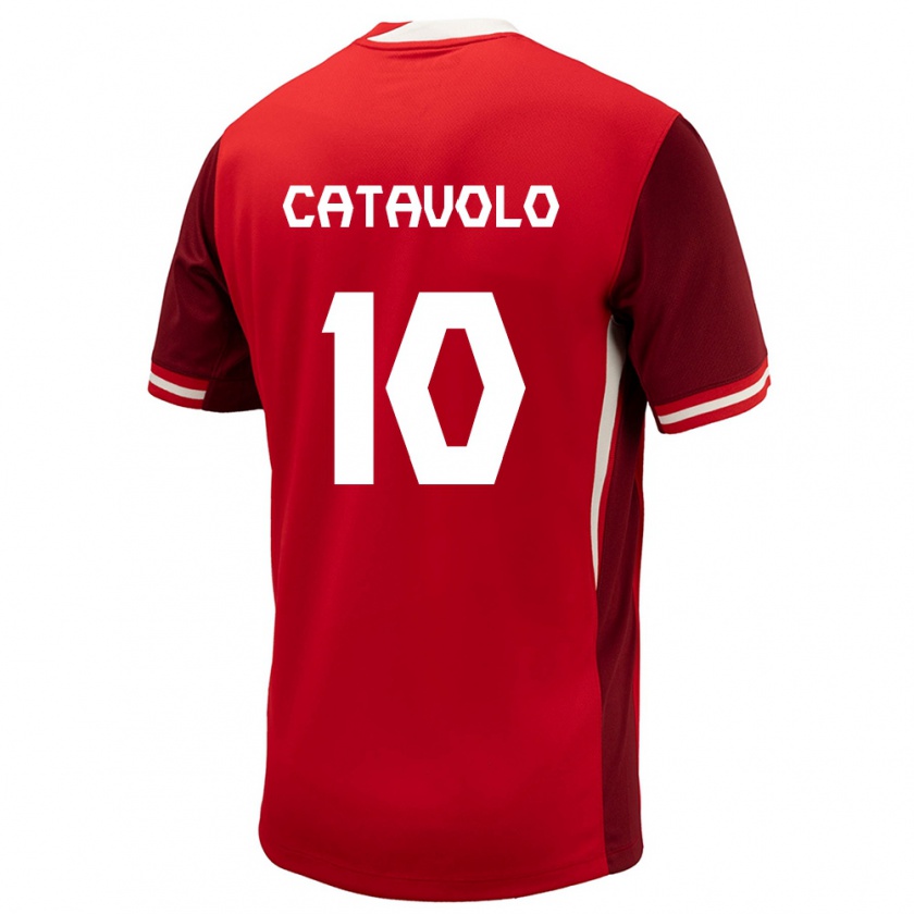 Kandiny Kinder Kanada Matthew Catavolo #10 Rot Heimtrikot Trikot 24-26 T-Shirt