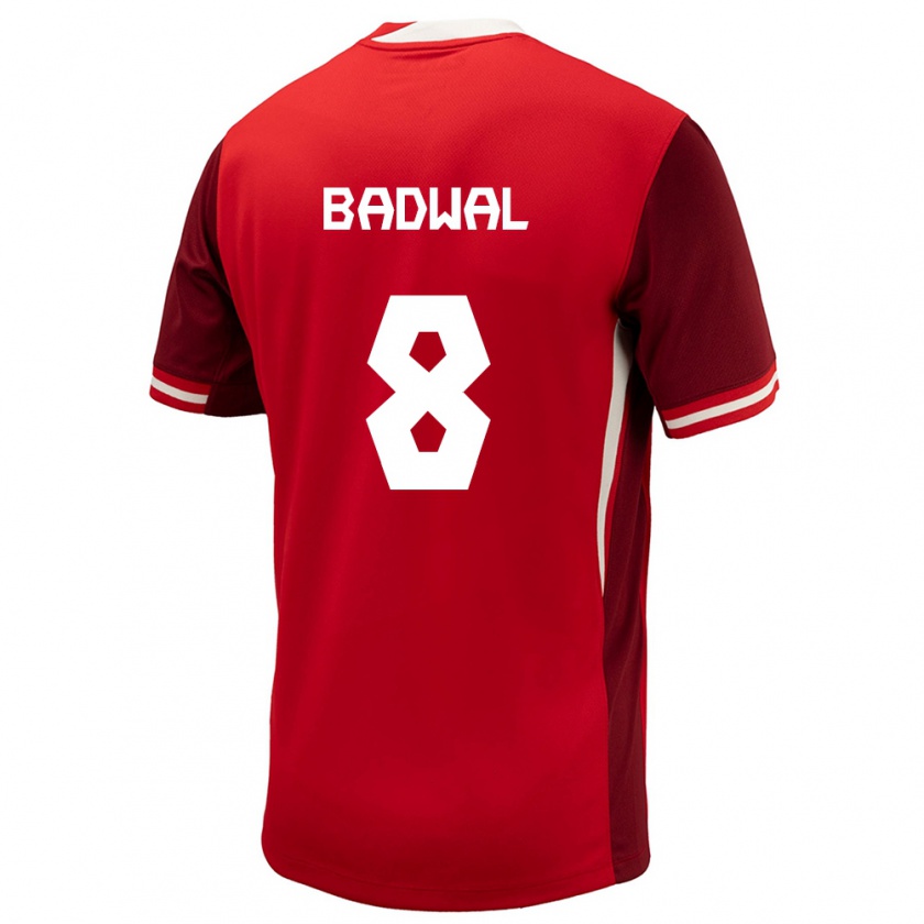 Kandiny Kinder Kanada Jeevan Badwal #8 Rot Heimtrikot Trikot 24-26 T-Shirt