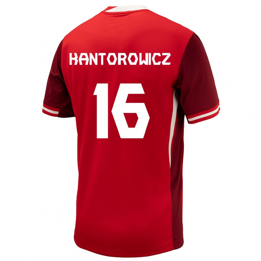 Kandiny Kinder Kanada Dominic Kantorowicz #16 Rot Heimtrikot Trikot 24-26 T-Shirt