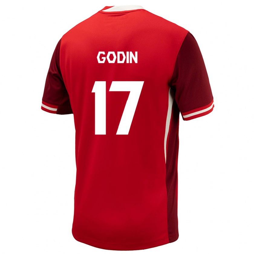 Kandiny Kinder Kanada Étienne Godin #17 Rot Heimtrikot Trikot 24-26 T-Shirt