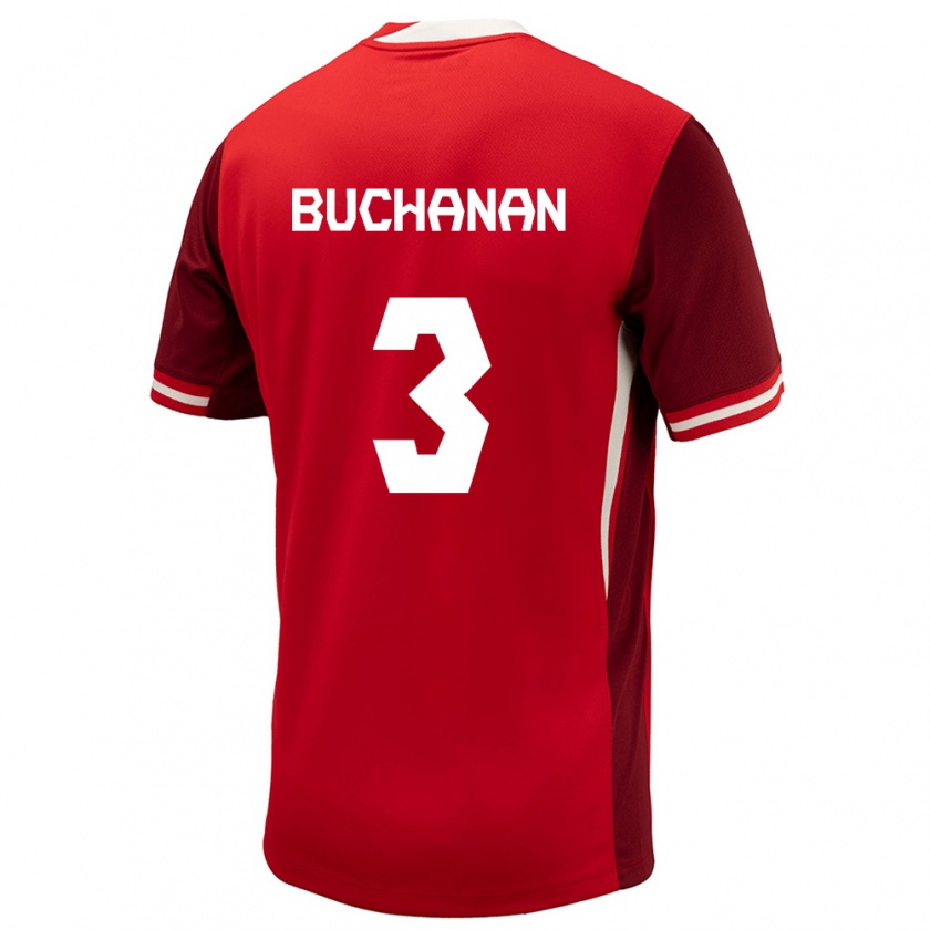 Kandiny Kinder Kanada Kadeisha Buchanan #3 Rot Heimtrikot Trikot 24-26 T-Shirt