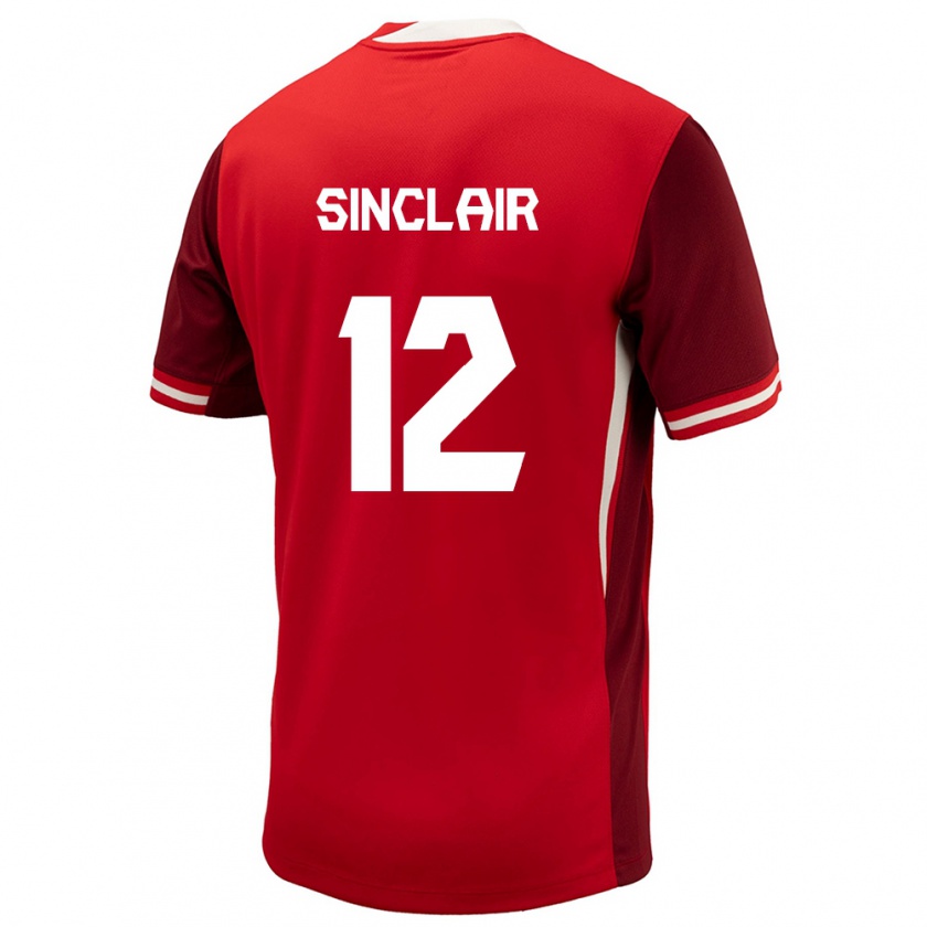 Kandiny Kinder Kanada Christine Sinclair #12 Rot Heimtrikot Trikot 24-26 T-Shirt