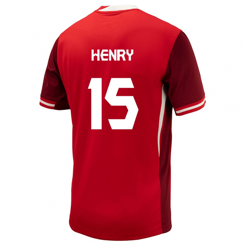 Kandiny Kinder Kanada Doneil Henry #15 Rot Heimtrikot Trikot 24-26 T-Shirt