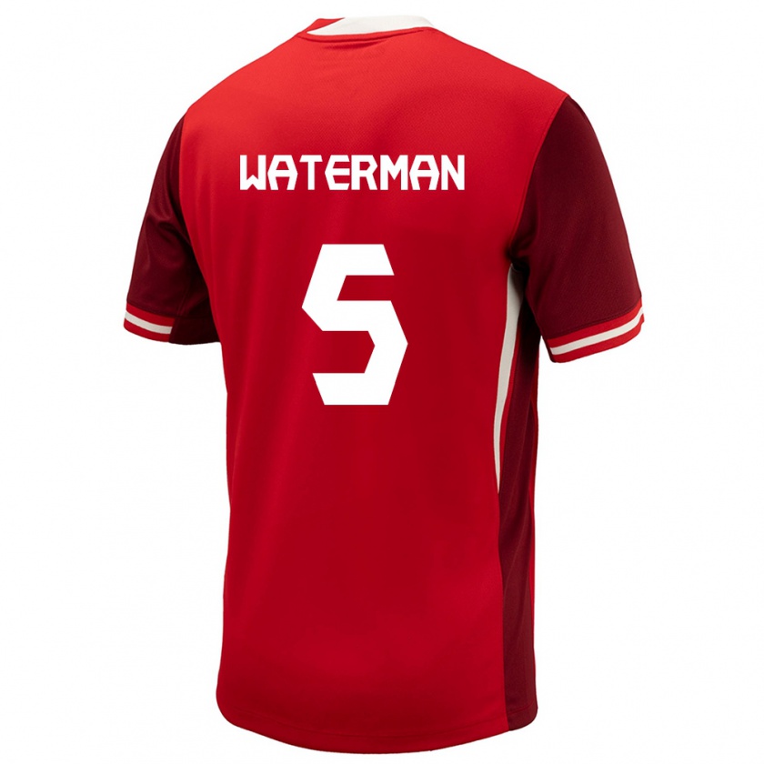 Kandiny Kinder Kanada Joel Waterman #5 Rot Heimtrikot Trikot 24-26 T-Shirt