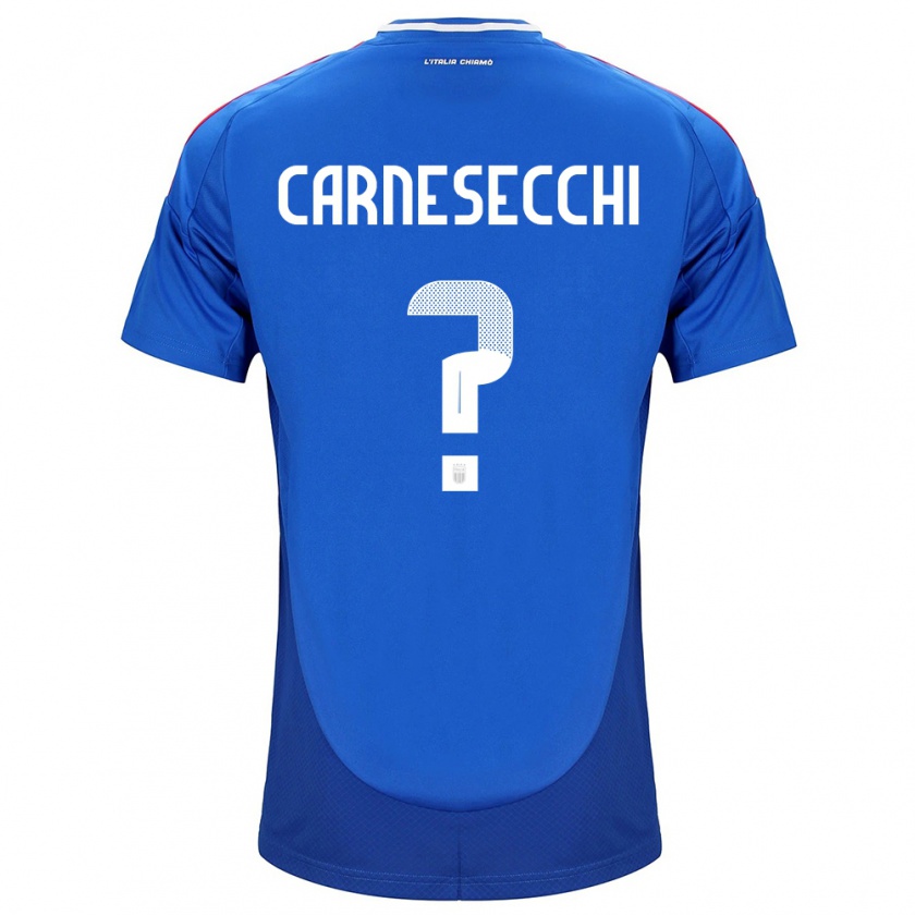 Kandiny Kinder Italien Marco Carnesecchi #0 Blau Heimtrikot Trikot 24-26 T-Shirt