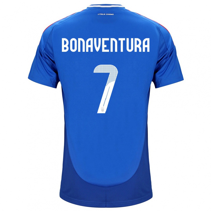 Kandiny Kinder Italien Giacomo Bonaventura #7 Blau Heimtrikot Trikot 24-26 T-Shirt