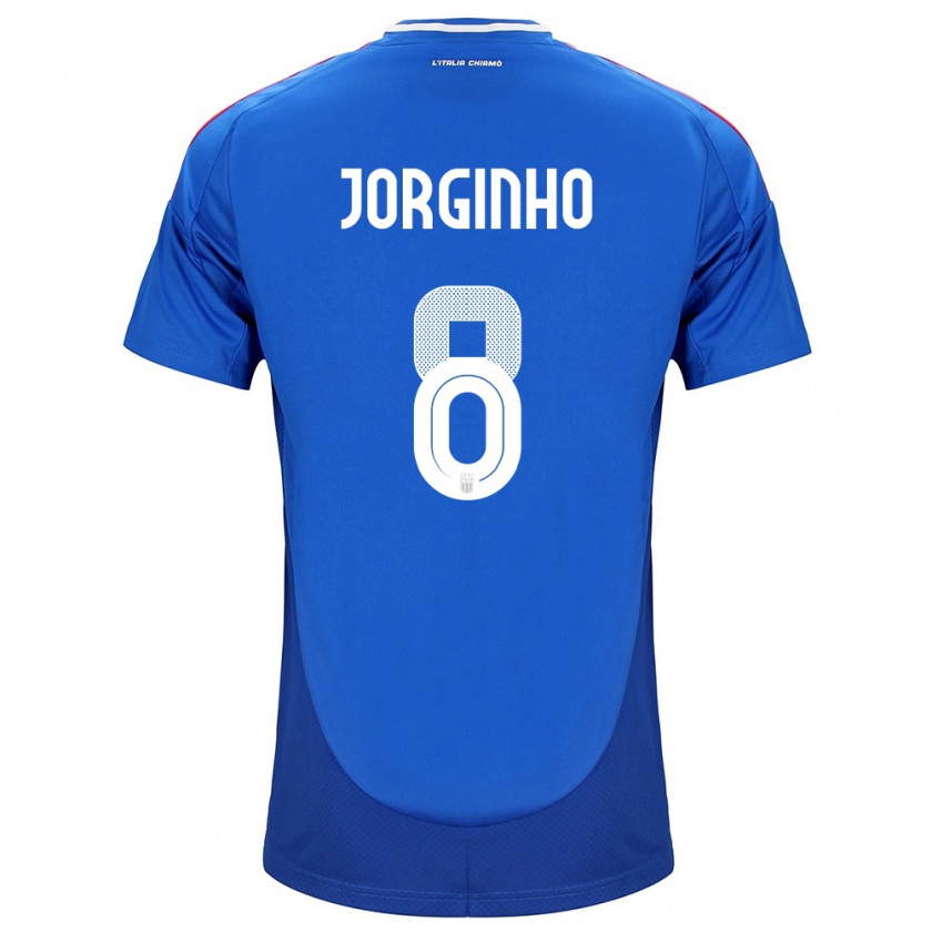 Kandiny Kinder Italien Jorginho #8 Blau Heimtrikot Trikot 24-26 T-Shirt