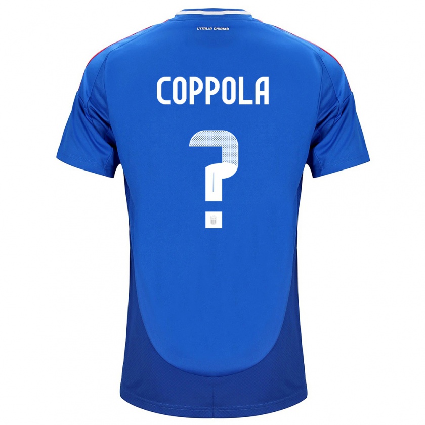 Kandiny Kinder Italien Diego Coppola #0 Blau Heimtrikot Trikot 24-26 T-Shirt