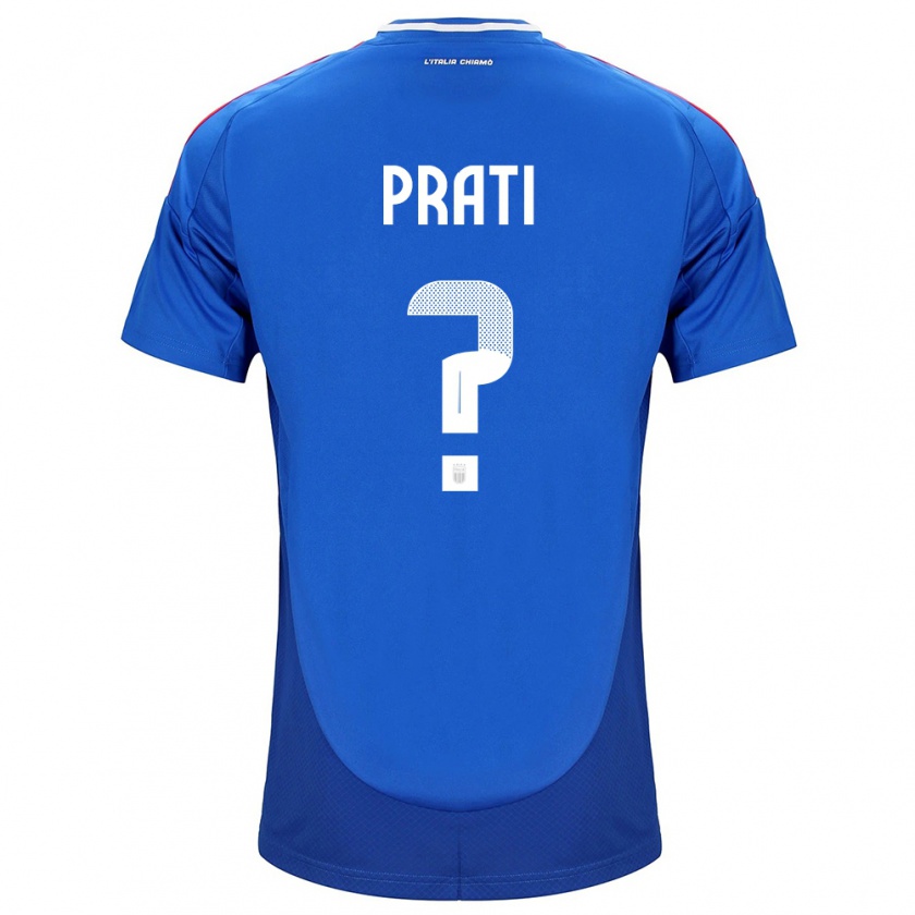 Kandiny Kinder Italien Matteo Prati #0 Blau Heimtrikot Trikot 24-26 T-Shirt