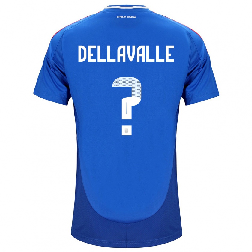 Kandiny Kinder Italien Alessandro Dellavalle #0 Blau Heimtrikot Trikot 24-26 T-Shirt