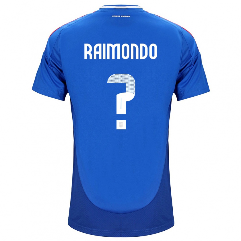 Kandiny Kinder Italien Antonio Raimondo #0 Blau Heimtrikot Trikot 24-26 T-Shirt