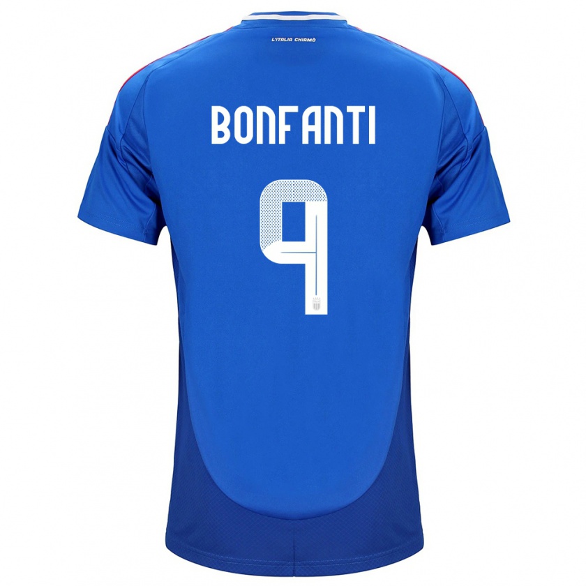 Kandiny Kinder Italien Nicholas Bonfanti #9 Blau Heimtrikot Trikot 24-26 T-Shirt