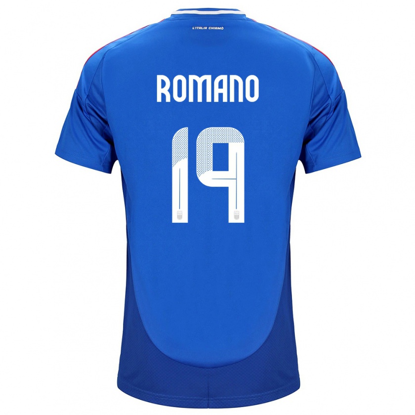 Kandiny Kinder Italien Marco Romano #19 Blau Heimtrikot Trikot 24-26 T-Shirt