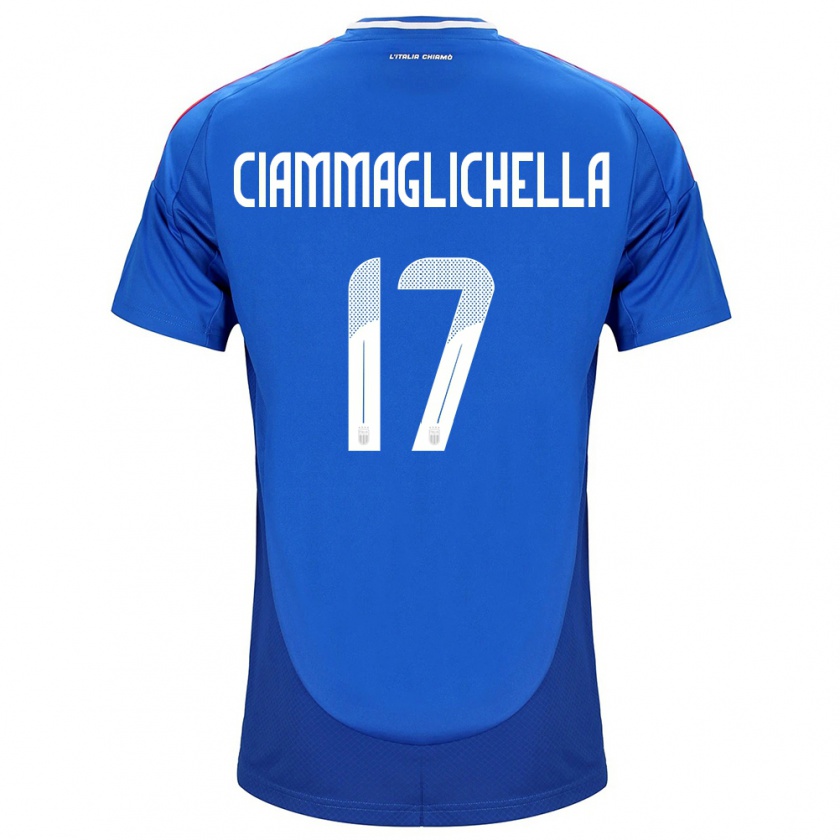 Kandiny Kinder Italien Aaron Ciammaglichella #17 Blau Heimtrikot Trikot 24-26 T-Shirt