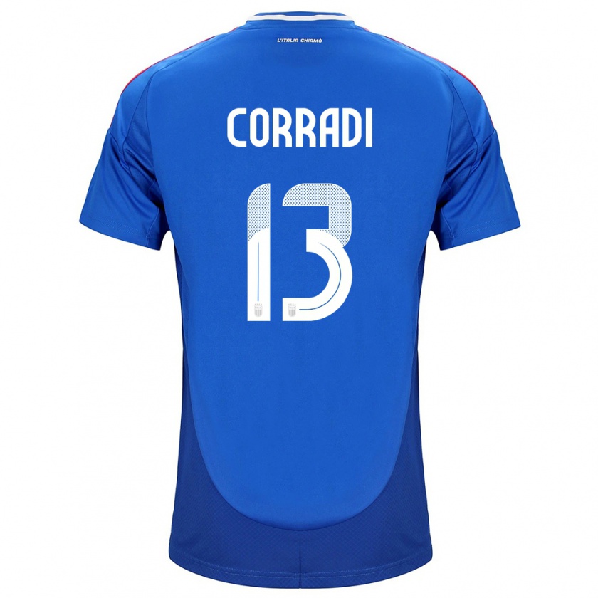 Kandiny Kinder Italien Christian Corradi #13 Blau Heimtrikot Trikot 24-26 T-Shirt