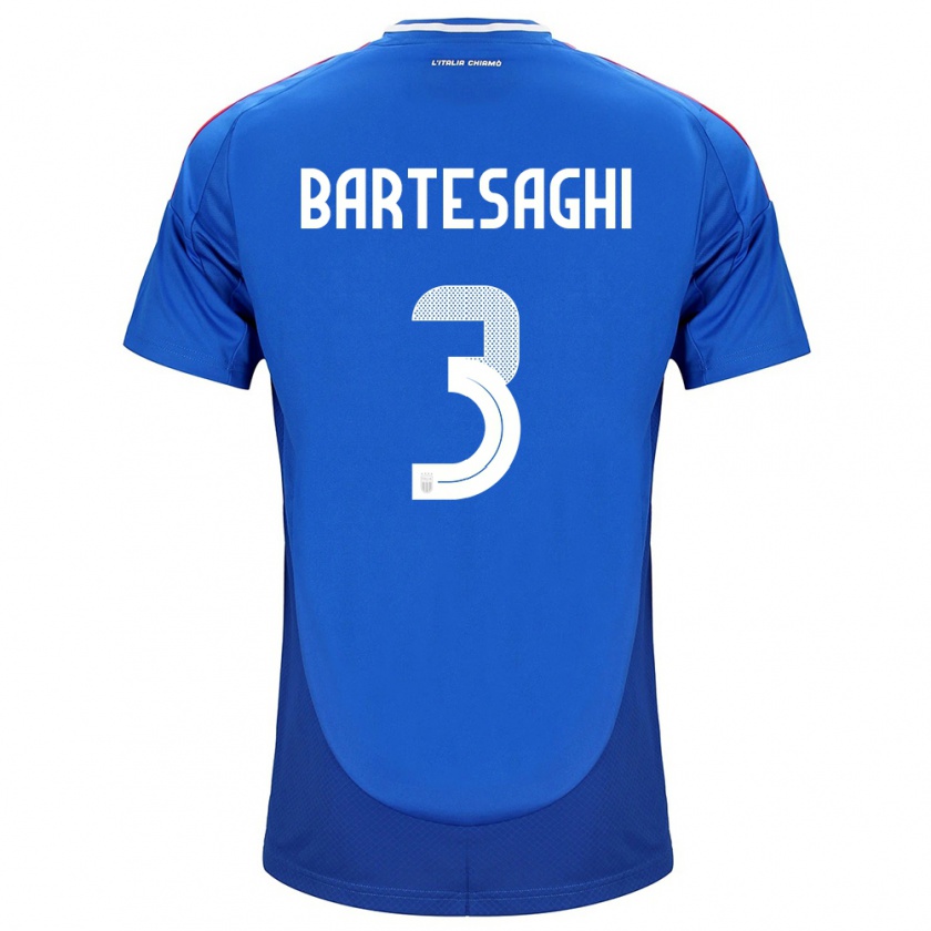 Kandiny Kinder Italien Davide Bartesaghi #3 Blau Heimtrikot Trikot 24-26 T-Shirt