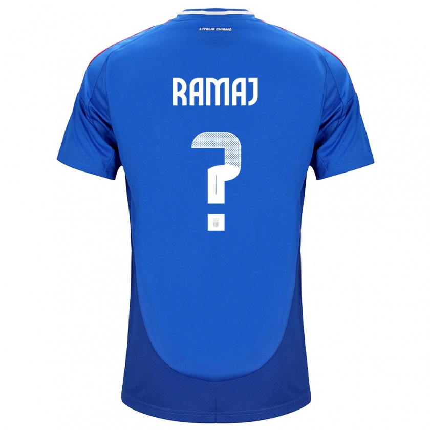 Kandiny Kinder Italien Gabriel Ramaj #0 Blau Heimtrikot Trikot 24-26 T-Shirt