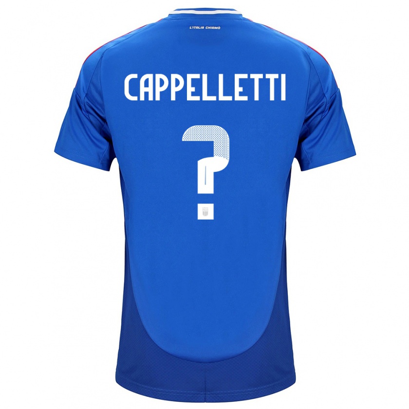 Kandiny Kinder Italien Mattia Cappelletti #0 Blau Heimtrikot Trikot 24-26 T-Shirt