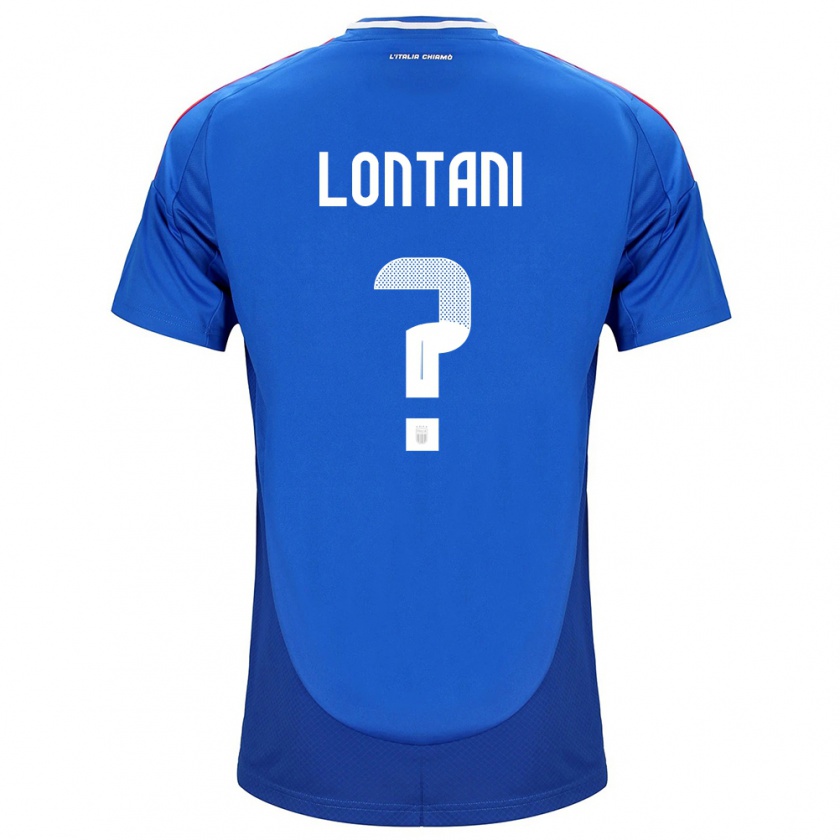 Kandiny Kinder Italien Simone Lontani #0 Blau Heimtrikot Trikot 24-26 T-Shirt