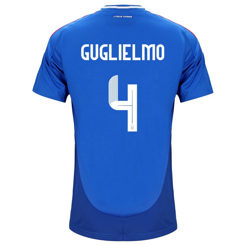 Kandiny Kinder Italien Lucia Di Guglielmo #4 Blau Heimtrikot Trikot 24-26 T-Shirt