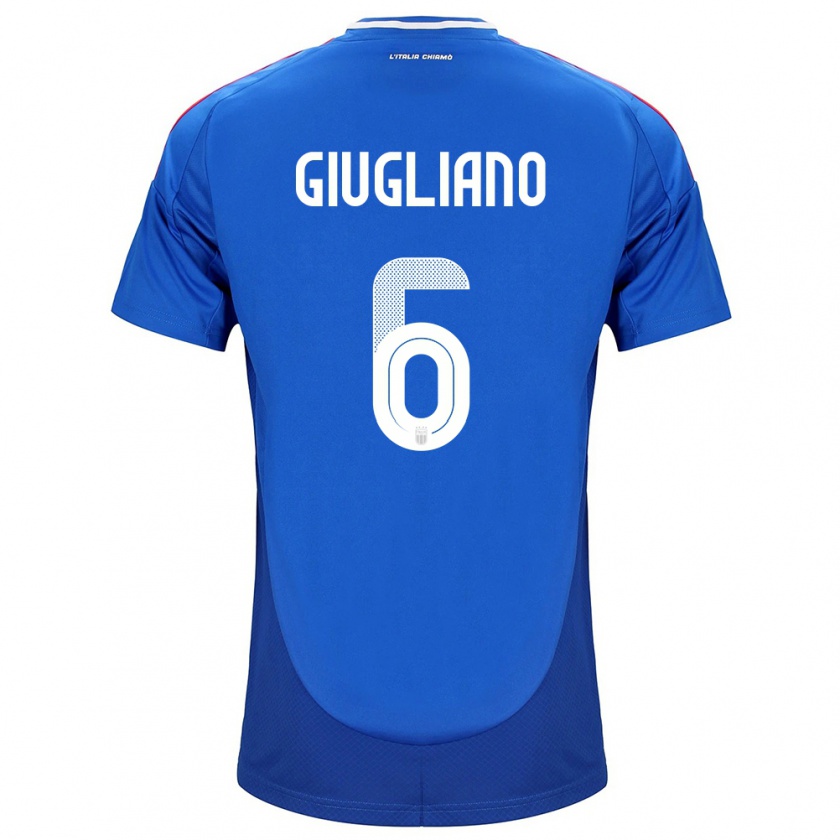 Kandiny Kinder Italien Manuela Giugliano #6 Blau Heimtrikot Trikot 24-26 T-Shirt