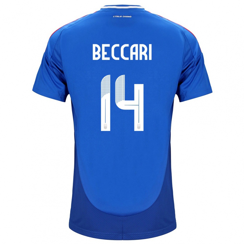 Kandiny Kinder Italien Chiara Beccari #14 Blau Heimtrikot Trikot 24-26 T-Shirt