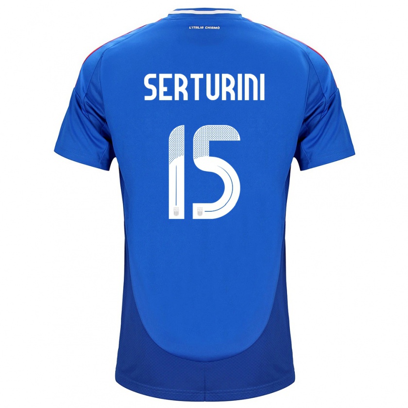 Kandiny Kinder Italien Annamaria Serturini #15 Blau Heimtrikot Trikot 24-26 T-Shirt