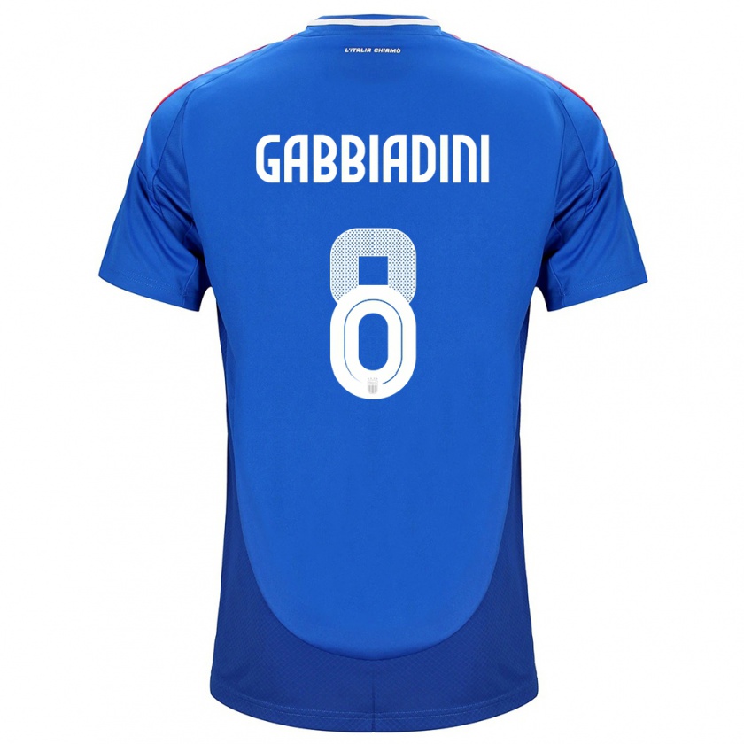 Kandiny Kinder Italien Melania Gabbiadini #8 Blau Heimtrikot Trikot 24-26 T-Shirt