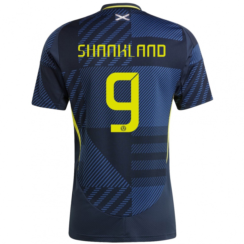 Kandiny Kinder Schottland Lawrence Shankland #9 Dunkelblau Heimtrikot Trikot 24-26 T-Shirt