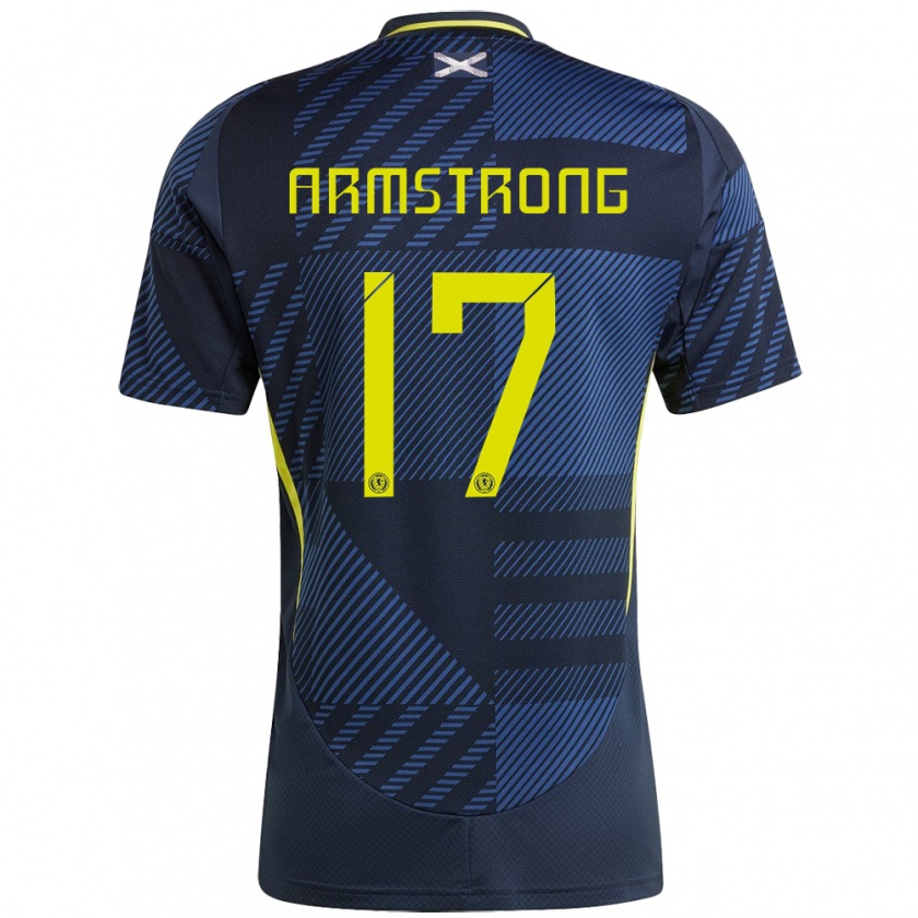 Kandiny Kinder Schottland Stuart Armstrong #17 Dunkelblau Heimtrikot Trikot 24-26 T-Shirt