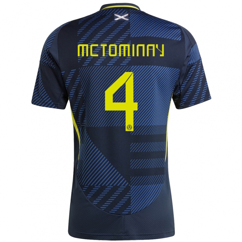 Kandiny Kinder Schottland Scott Mctominay #4 Dunkelblau Heimtrikot Trikot 24-26 T-Shirt