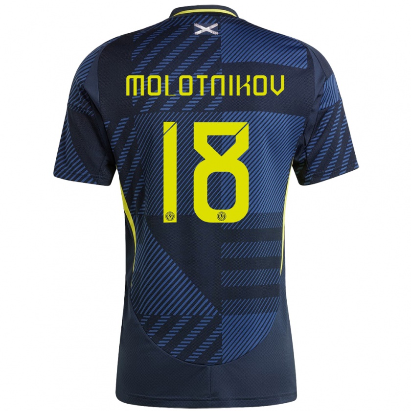 Kandiny Kinder Schottland Rudi Molotnikov #18 Dunkelblau Heimtrikot Trikot 24-26 T-Shirt